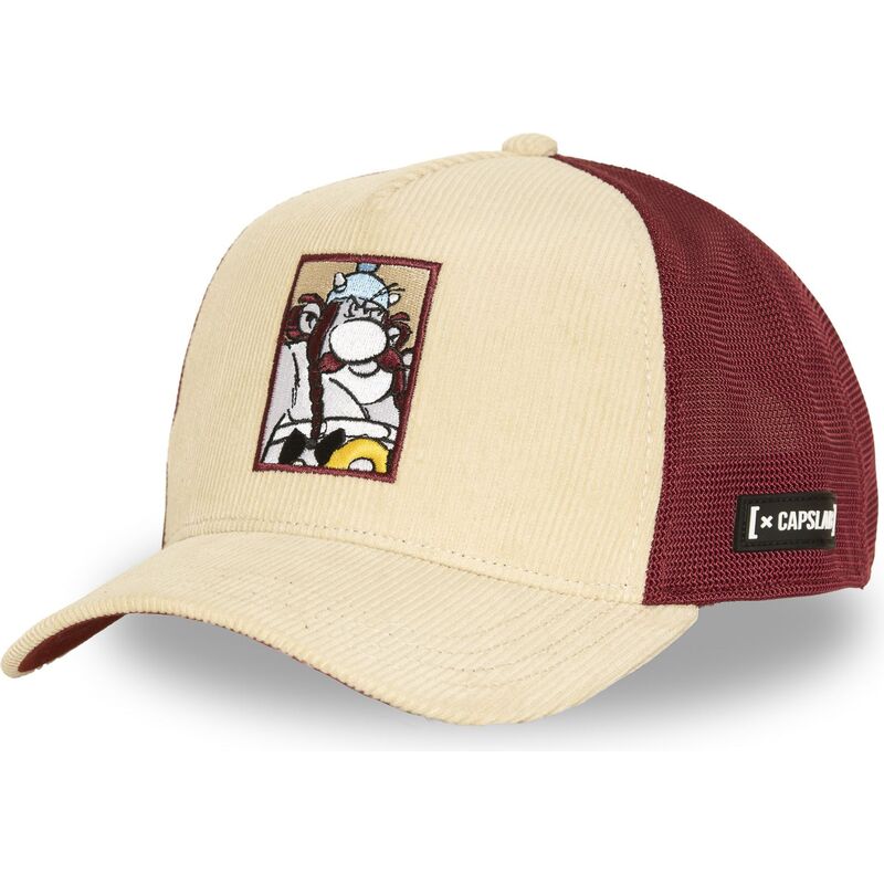 capslab-obelix-ast4-ide-asterix-the-gaul-beige-and-red-trucker-hat