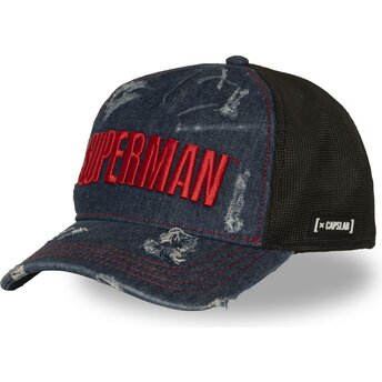 Capslab Superman DC12 BLUE DC Comics Navy Blue and Black Trucker Hat