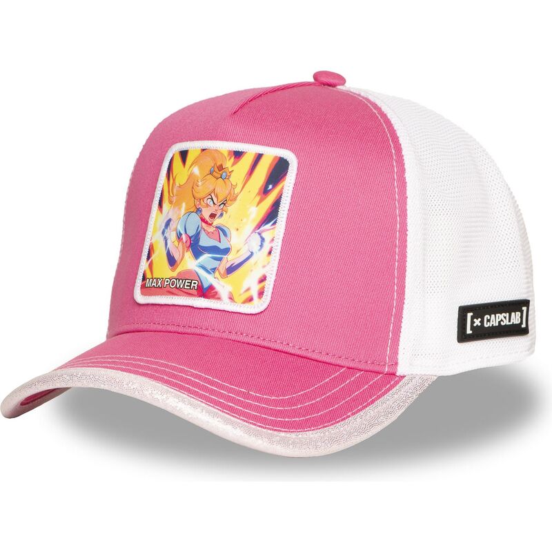 casquette-trucker-rose-et-blanche-princesse-peach-pri7-max-power-super-mario-bros-capslab