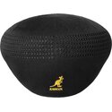 kangol-golden-logo-tropic-504-ventair-black-flat-cap