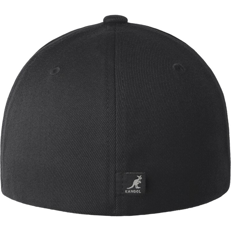casquette-courbee-noire-ajustee-wool-flexfit-baseball-beluga-black-kangol
