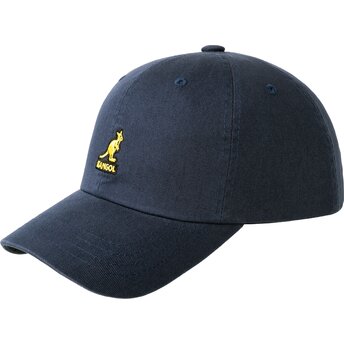 Casquett courbée bleu marine sangle ajustable Washed Baseball Navy de Kangol