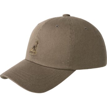 Casquett courbée gris sangle ajustable Washed Baseball Smog de Kangol