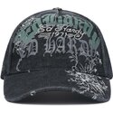 casquette-courbee-noire-ajustable-distressed-floral-gothic-ed-hardy