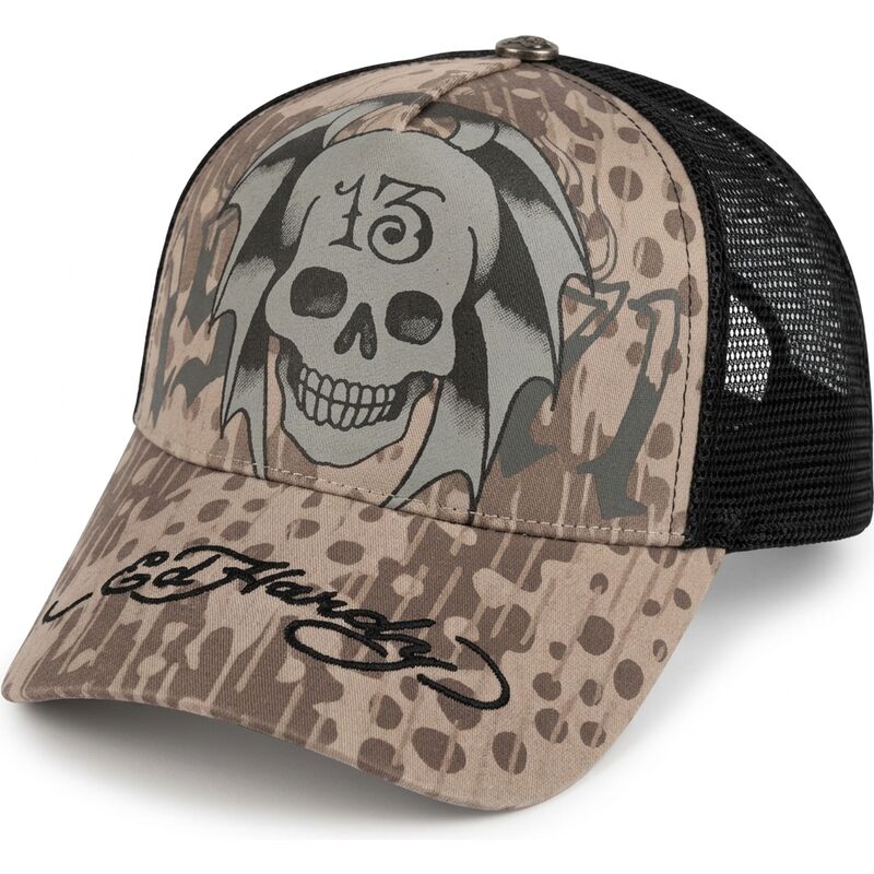 casquette-trucker-grise-et-noire-13-skull-ed-hardy
