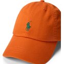 polo-ralph-lauren-curved-brim-green-logo-cotton-chino-classic-sport-dark-orange-adjustable-cap