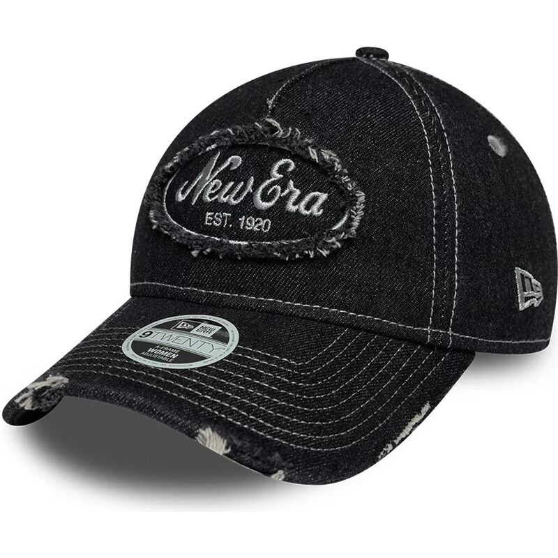 casquette-courbee-noire-ajustable-pour-femme-9twenty-a-frame-distress-new-era