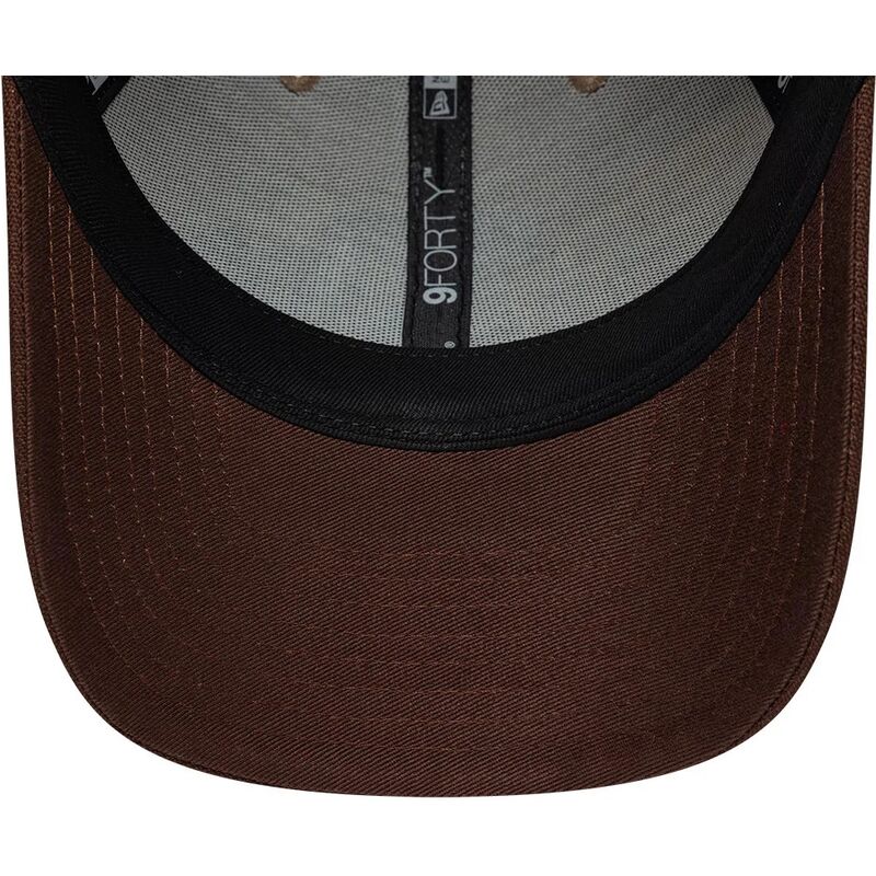 new-era-curved-brim-9forty-m-crown-wordmark-denver-colorado-brown-adjustable-cap