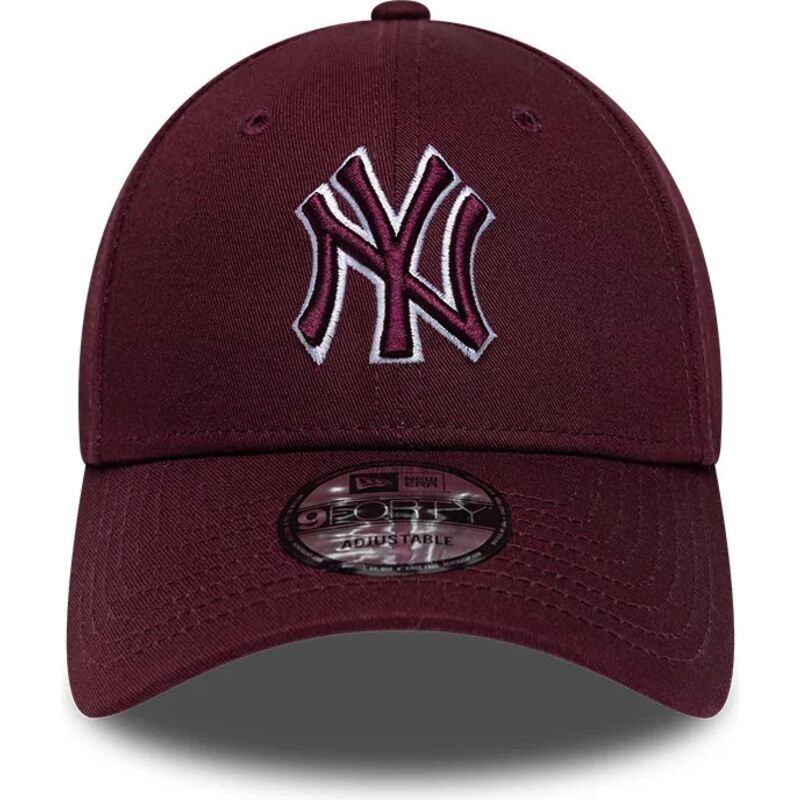 new-era-curved-brim-maroon-logo-9forty-team-outline-new-york-yankees-mlb-maroon-and-red-adjustable-cap
