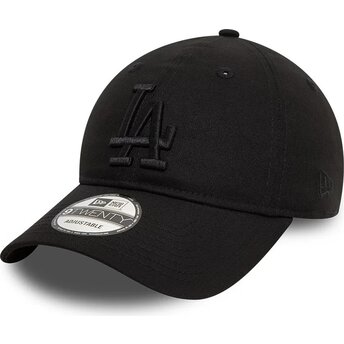Casquette courbée noire ajustable avec logo noir 9TWENTY League Essential Los Angeles Dodgers MLB New Era