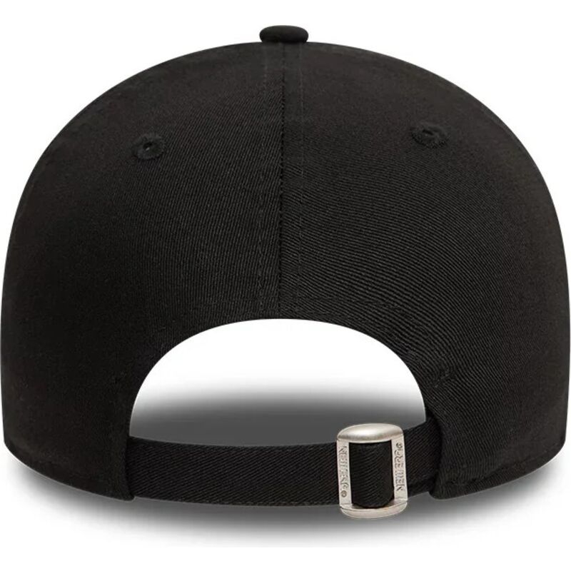 casquette-courbee-noire-ajustable-avec-logo-noir-9twenty-league-essential-los-angeles-dodgers-mlb-new-era