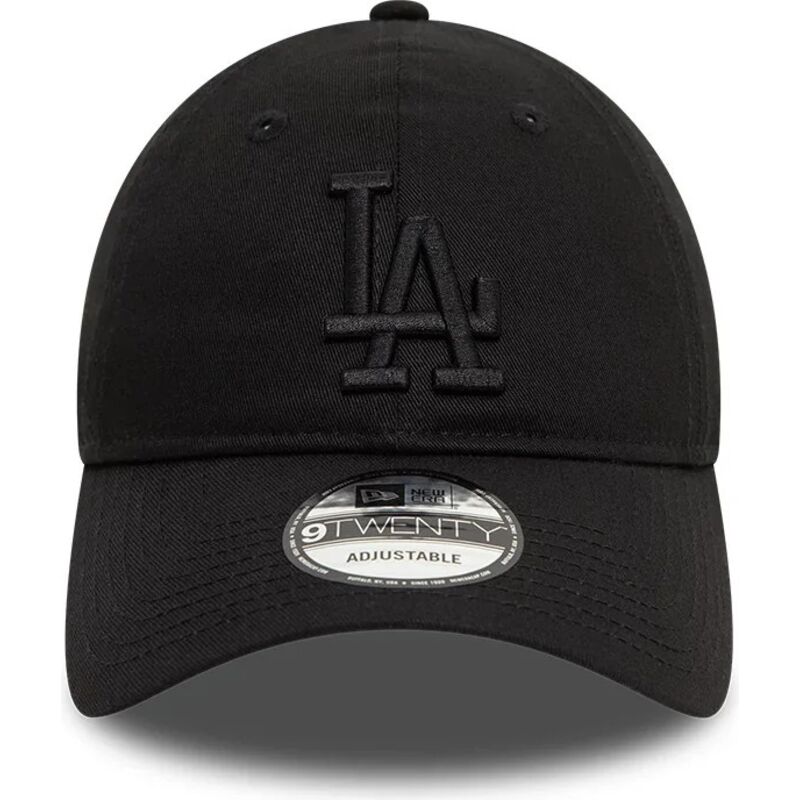 new-era-curved-brim-black-logo-9twenty-league-essential-los-angeles-dodgers-mlb-black-adjustable-cap new-era-curved-brim-black-logo-9twenty-league-essential-los-angeles-dodgers-mlb-black-adjustable-cap