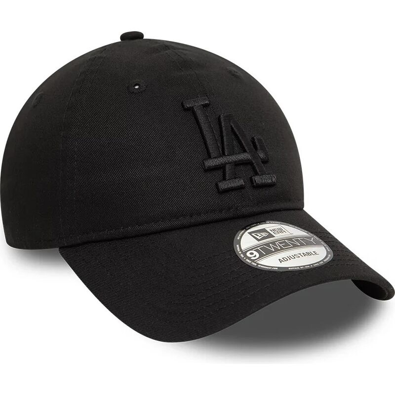 new-era-curved-brim-black-logo-9twenty-league-essential-los-angeles-dodgers-mlb-black-adjustable-cap new-era-curved-brim-black-logo-9twenty-league-essential-los-angeles-dodgers-mlb-black-adjustable-cap