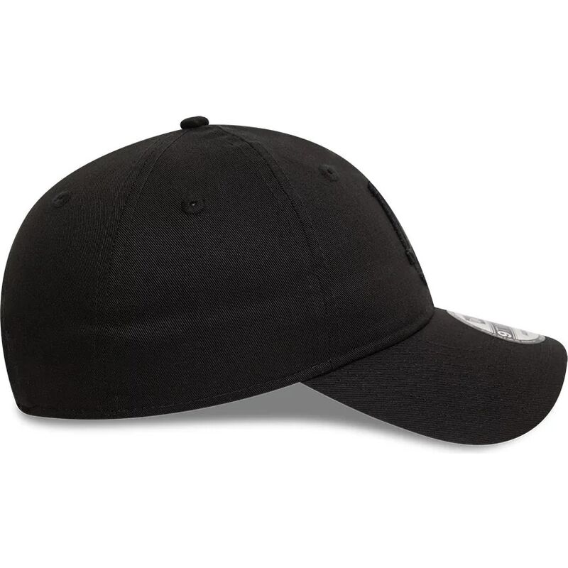 casquette-courbee-noire-ajustable-avec-logo-noir-9twenty-league-essential-los-angeles-dodgers-mlb-new-era