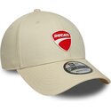 casquette-courbee-beige-ajustable-9forty-core-ducati-motor-motogp-new-era