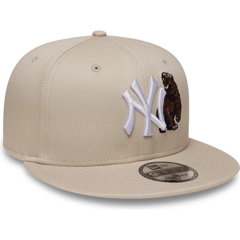 casquette-plate-beige-snapback-ours-9fifty-outdoor-icon-new-york-yankees-mlb-new-era