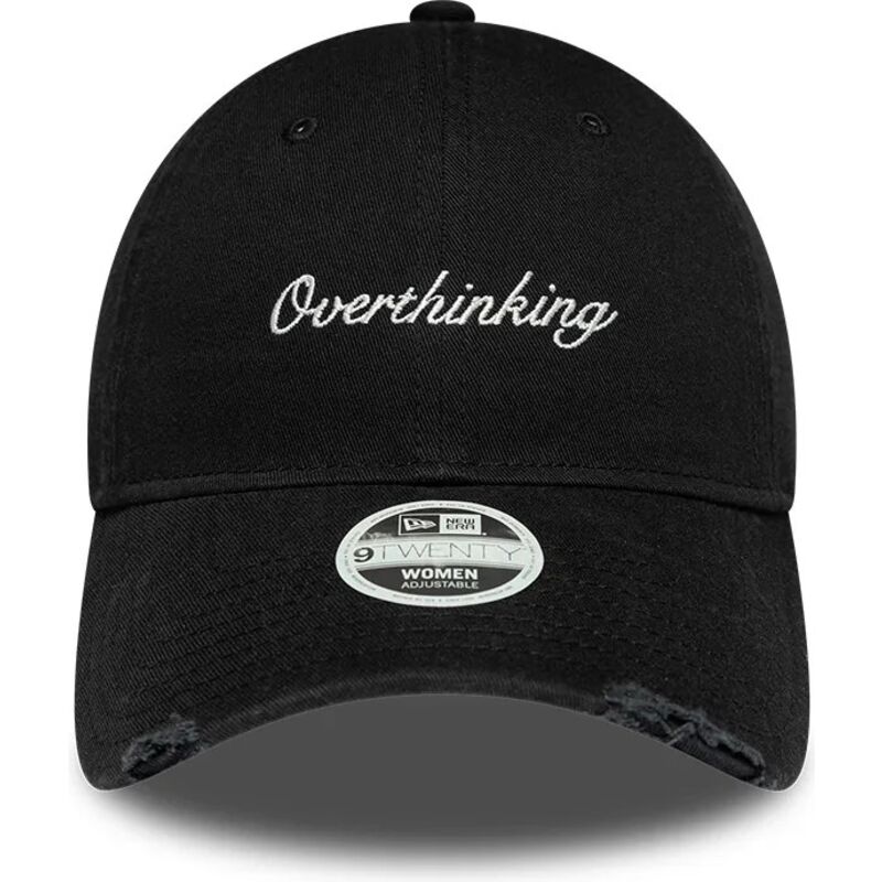 casquette-courbee-noire-ajustable-pour-femme-9twenty-slogan-overthinking-new-era casquette-courbee-noire-ajustable-pour-femme-9twenty-slogan-overthinking-new-era