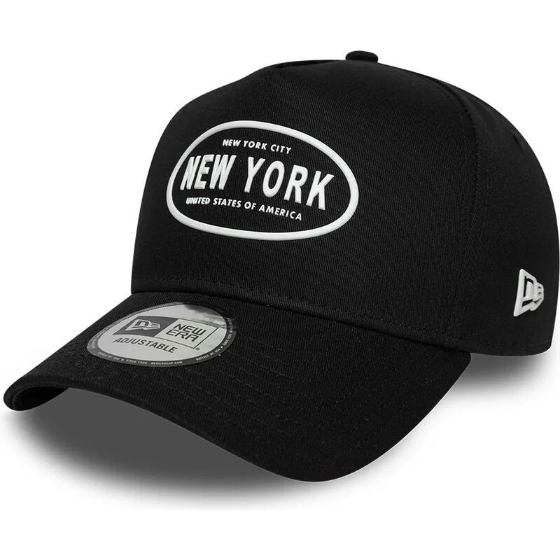 new-era-curved-brim-e-frame-rubber-logo-new-york-black-snapback-cap new-era-curved-brim-e-frame-rubber-logo-new-york-black-snapback-cap