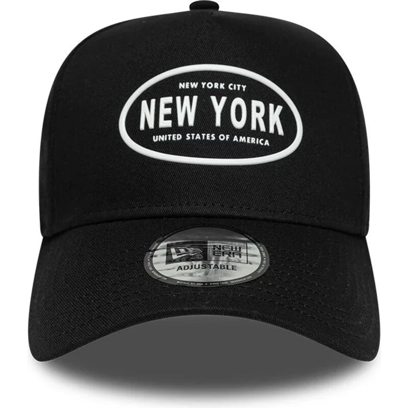 new-era-curved-brim-e-frame-rubber-logo-new-york-black-snapback-cap new-era-curved-brim-e-frame-rubber-logo-new-york-black-snapback-cap