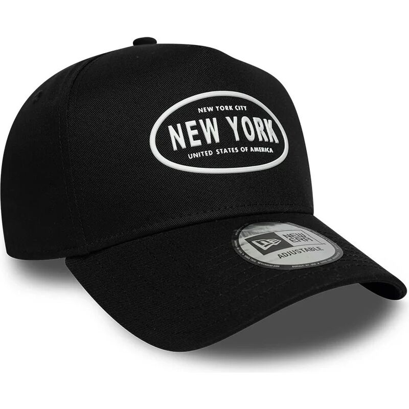 new-era-curved-brim-e-frame-rubber-logo-new-york-black-snapback-cap new-era-curved-brim-e-frame-rubber-logo-new-york-black-snapback-cap