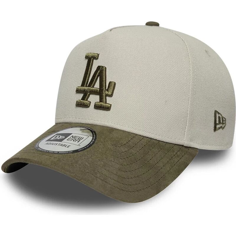 casquette-courbee-verte-et-beige-snapback-avec-logo-vert-e-frame-suede-visor-los-angeles-dodgers-mlb-new-era casquette-courbee-verte-et-beige-snapback-avec-logo-vert-e-frame-suede-visor-los-angeles-dodgers-mlb-new-era