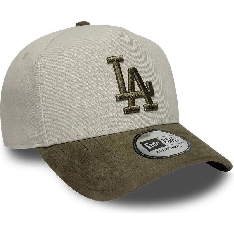 casquette-courbee-verte-et-beige-snapback-avec-logo-vert-e-frame-suede-visor-los-angeles-dodgers-mlb-new-era casquette-courbee-verte-et-beige-snapback-avec-logo-vert-e-frame-suede-visor-los-angeles-dodgers-mlb-new-era