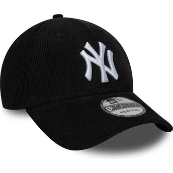 New Era Curved Brim 9FORTY Entry Cord New York Yankees MLB Black Snapback Cap
