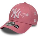 new-era-curved-brim-youth-9forty-space-new-york-yankees-mlb-pink-adjustable-cap
