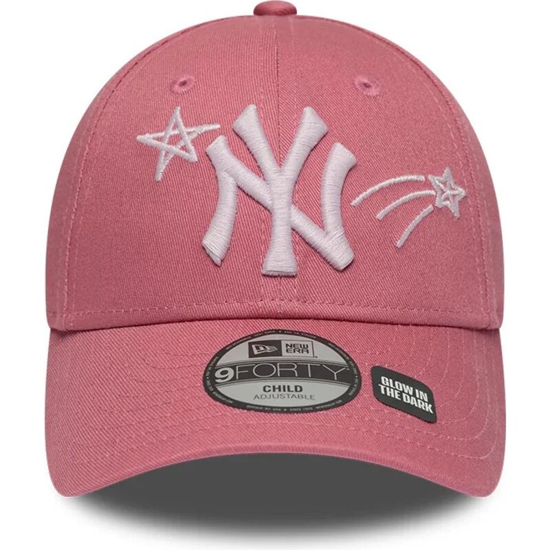casquette-courbee-rose-ajustable-pour-enfant-9forty-space-new-york-yankees-mlb-new-era