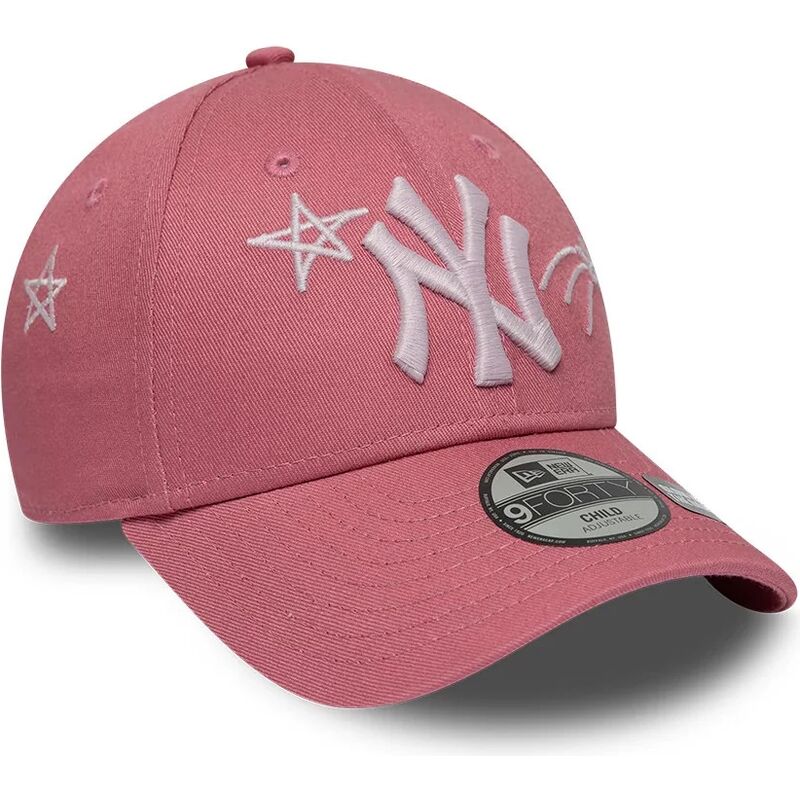 casquette-courbee-rose-ajustable-pour-enfant-9forty-space-new-york-yankees-mlb-new-era
