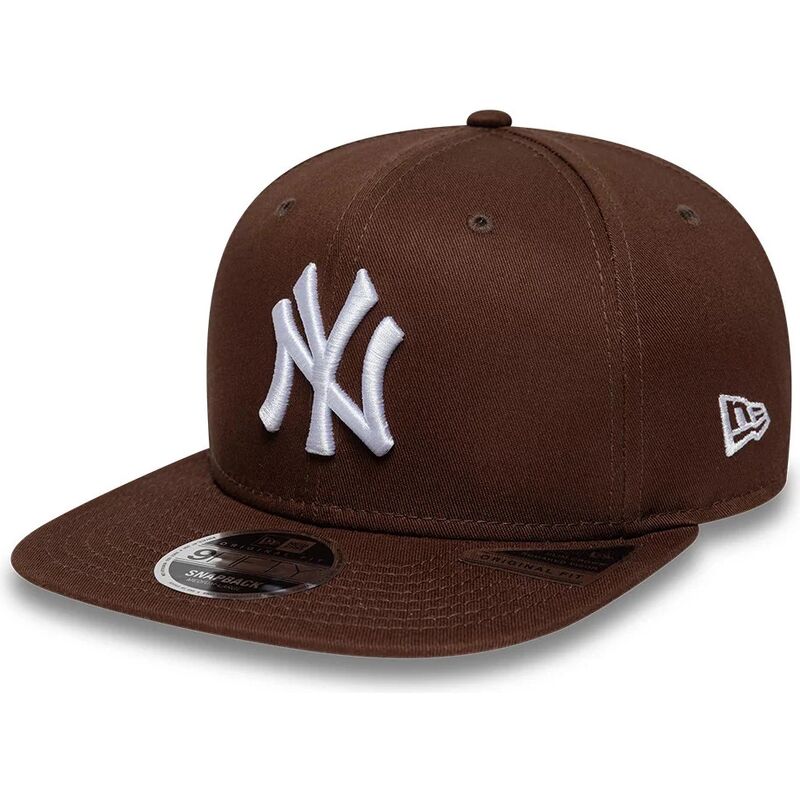 casquette-plate-marron-snapback-9fifty-original-fit-league-essential-new-york-yankees-mlb-new-era