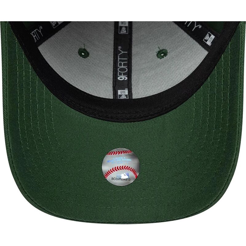 new-era-curved-brim-youth-green-logo-9forty-league-essential-los-angeles-dodgers-mlb-dark-green-adjustable-cap