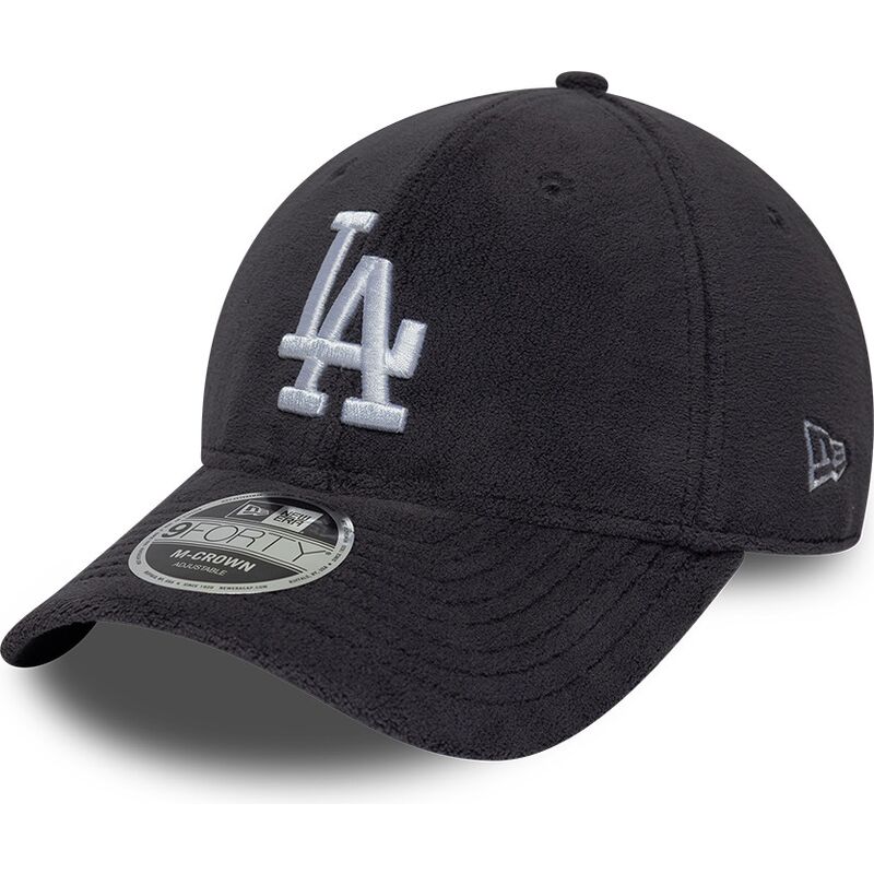 new-era-curved-brim-9forty-m-crown-fleece-los-angeles-dodgers-mlb-grey-snapback-cap