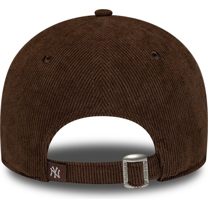 new-era-curved-brim-women-9twenty-cord-script-new-york-yankees-mlb-brown-adjustable-cap