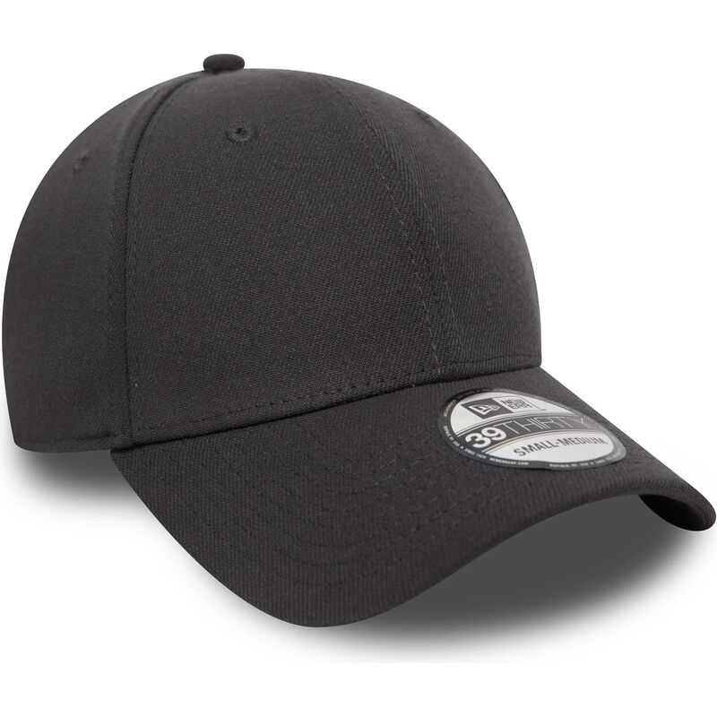 casquette-courbee-grise-fonce-ajustee-39thirty-basic-flag-new-era