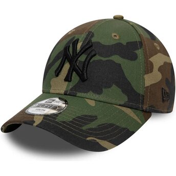 Casquette courbée camouflage ajustable pour enfant 9FORTY League Essential New York Yankees MLB New Era