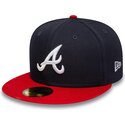 casquette-plate-bleue-marine-et-rouge-ajustee-59fifty-ac-perf-atlanta-braves-mlb-new-era