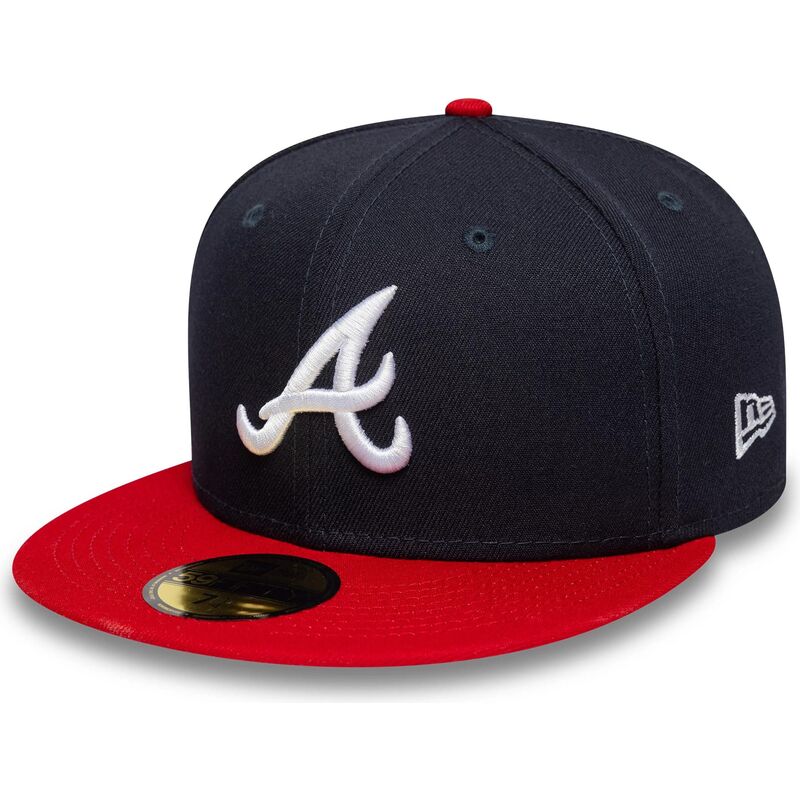 casquette-plate-bleue-marine-et-rouge-ajustee-59fifty-ac-perf-atlanta-braves-mlb-new-era casquette-plate-bleue-marine-et-rouge-ajustee-59fifty-ac-perf-atlanta-braves-mlb-new-era