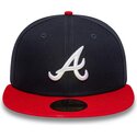 casquette-plate-bleue-marine-et-rouge-ajustee-59fifty-ac-perf-atlanta-braves-mlb-new-era