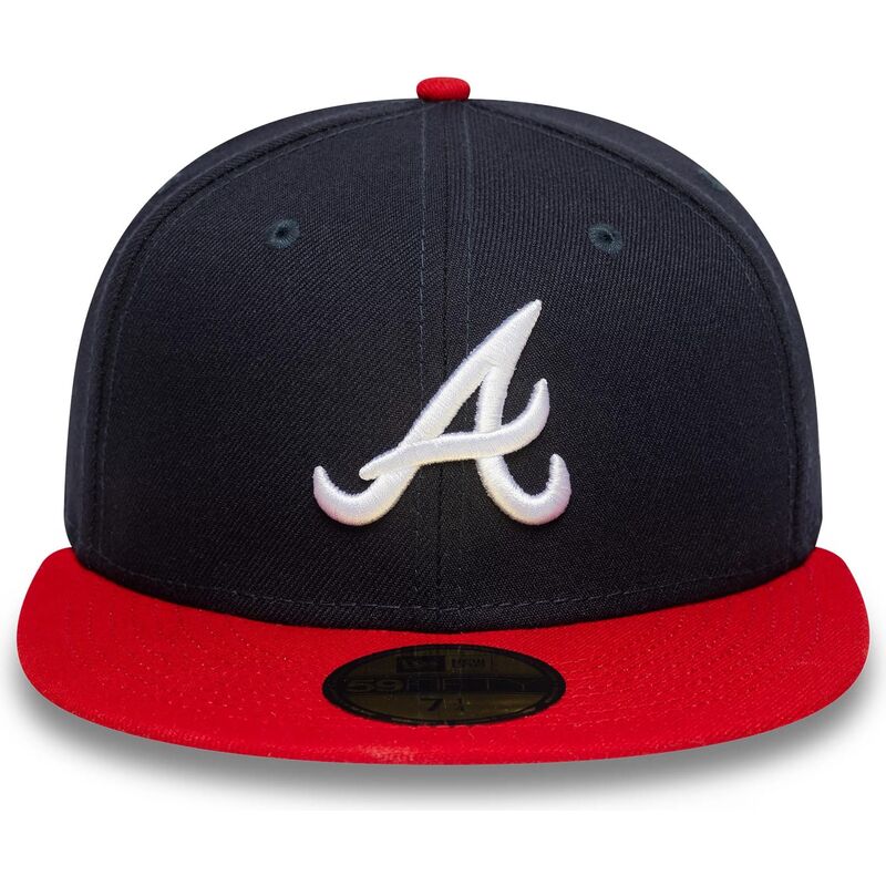 casquette-plate-bleue-marine-et-rouge-ajustee-59fifty-ac-perf-atlanta-braves-mlb-new-era casquette-plate-bleue-marine-et-rouge-ajustee-59fifty-ac-perf-atlanta-braves-mlb-new-era