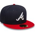 casquette-plate-bleue-marine-et-rouge-ajustee-59fifty-ac-perf-atlanta-braves-mlb-new-era
