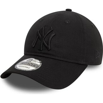 Casquette courbée noire ajustable avec logo noir 9TWENTY League Essential New York Yankees MLB New Era