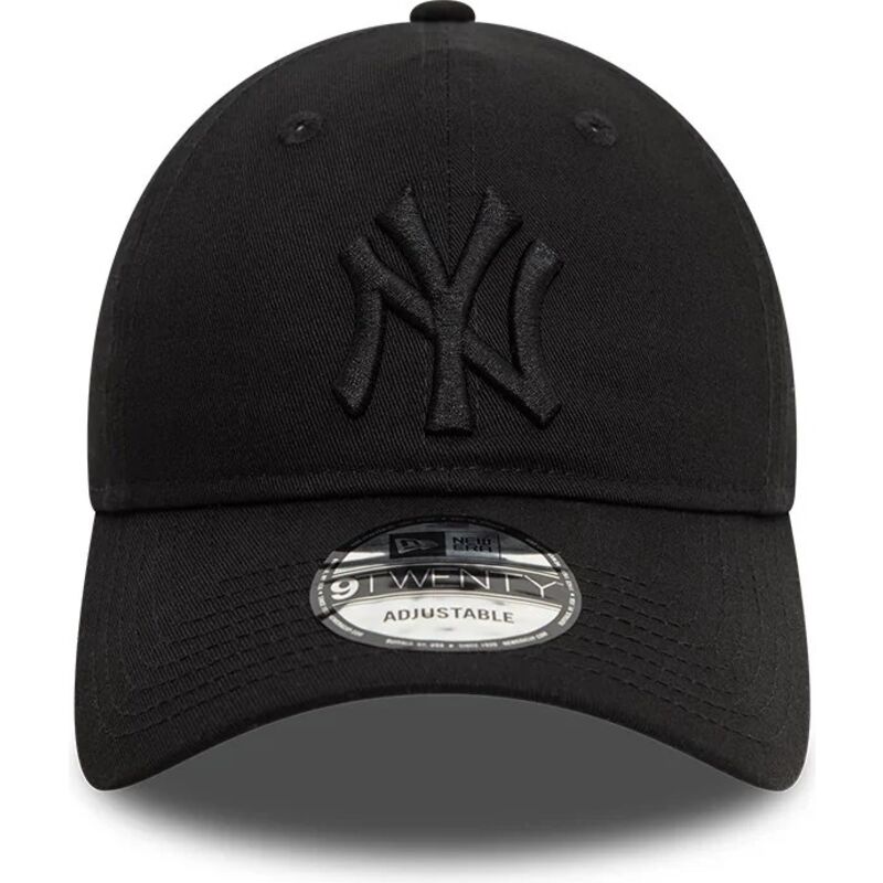 casquette-courbee-noire-ajustable-avec-logo-noir-9twenty-league-essential-new-york-yankees-mlb-new-era