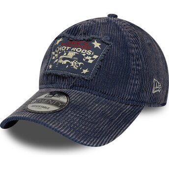 New Era Curved Brim 9TWENTY Patch Acid Cord Navy Blue Adjustable Cap