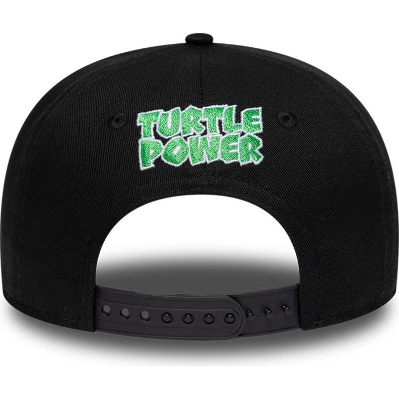new-era-flat-brim-youth-9fifty-cowabunga-pizza-teenage-mutant-ninja-turtles-black-snapback-cap