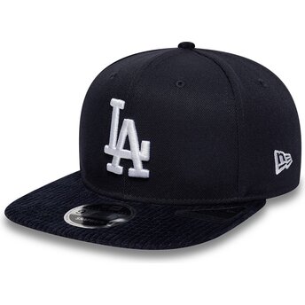 New Era Flat Brim 9FIFTY Cord Visor Los Angeles Dodgers MLB Navy Blue Snapback Cap