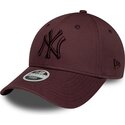 new-era-curved-brim-women-maroon-logo-9forty-league-essential-new-york-yankees-mlb-maroon-adjustable-cap