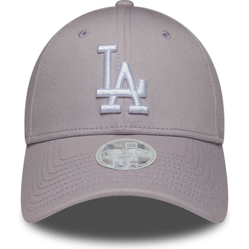 new-era-curved-brim-women-9forty-league-essential-los-angeles-dodgers-mlb-light-purple-adjustable-cap