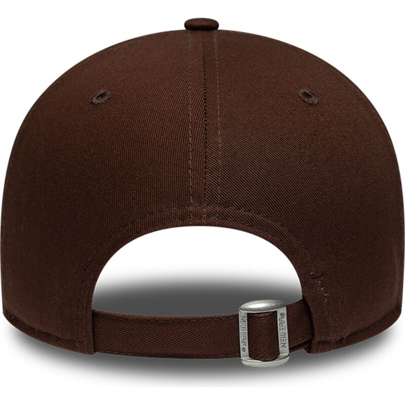 casquette-courbee-marron-fonce-ajustable-avec-logo-marron-9forty-league-essential-new-york-yankees-mlb-new-era