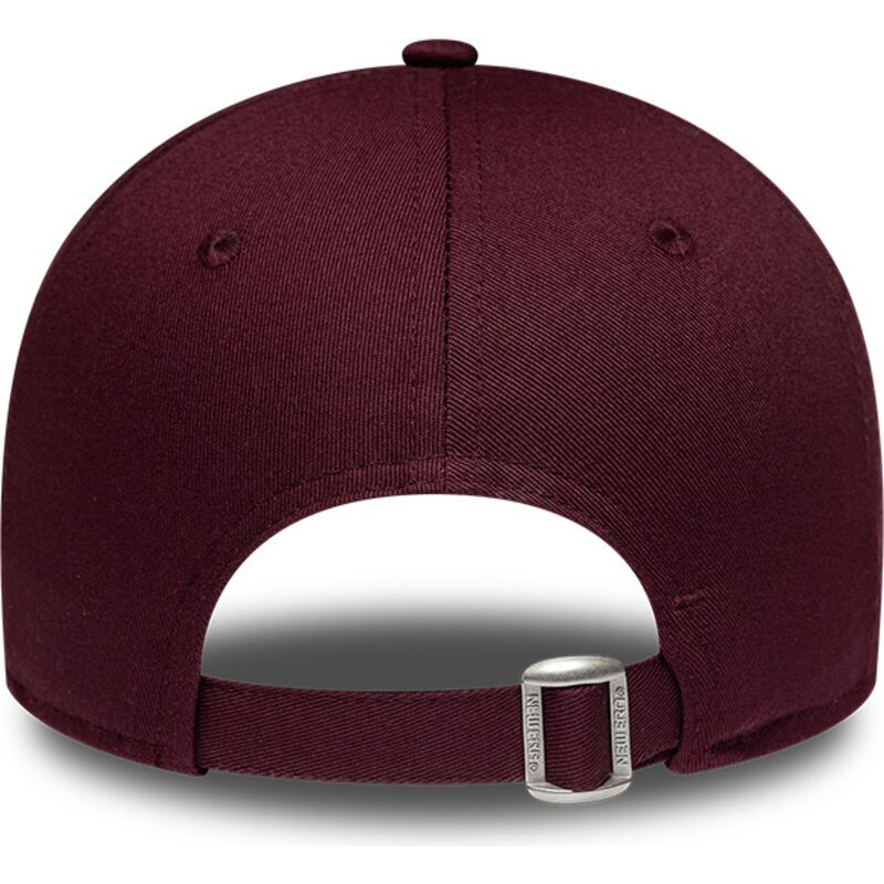 new-era-curved-brim-women-pink-logo-9forty-metallic-los-angeles-dodgers-mlb-maroon-adjustable-cap